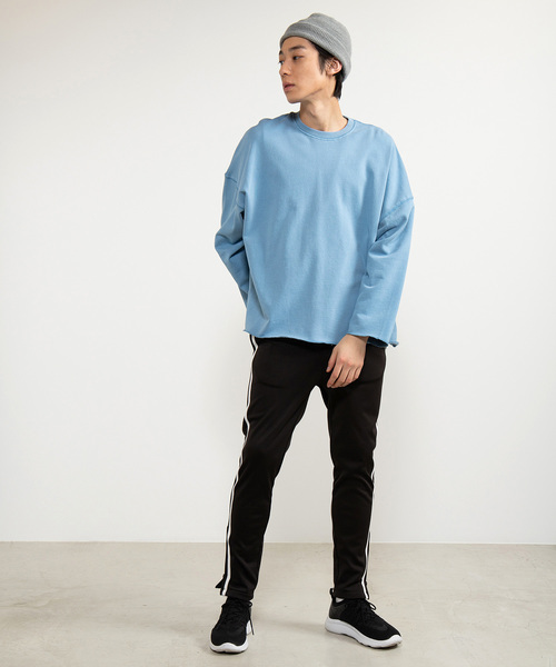 WEGO（ウィゴー）の「WEGO/ピグメント無地プルオーバー（スウェット・メンズ・ベージュ/ブルー/スミクロ・MEDIUM/LARGE）」の15枚目の写真