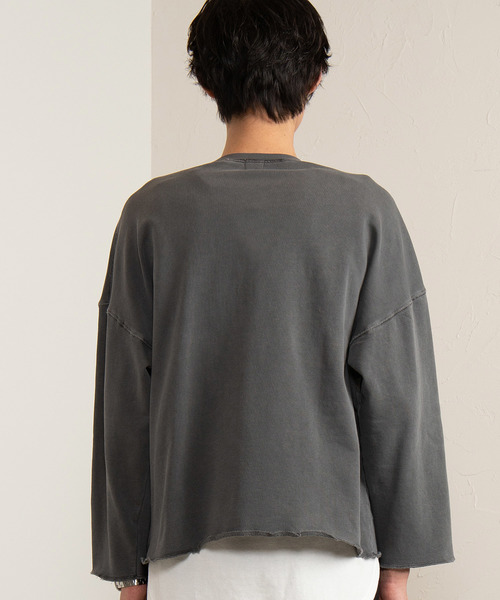 WEGO（ウィゴー）の「WEGO/ピグメント無地プルオーバー（スウェット・メンズ・ベージュ/ブルー/スミクロ・MEDIUM/LARGE）」の10枚目の写真