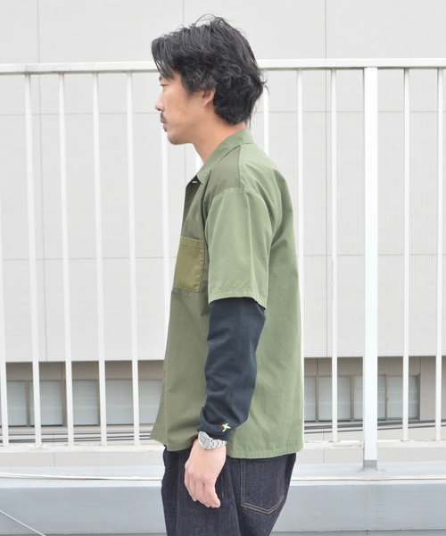 ROOPTOKYO（ループトウキョウ）の「FDMTL/ファンダメンタル DROP SHOULDER H/S SHIRT（シャツ/ブラウス・メンズ・ブラック/カーキ・2/3）」の9枚目の写真