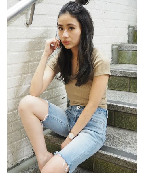 GYDA（ジェイダ）の「2WAYバインダーTシャツ（Tシャツ/カットソー・レディース・ブラック/ベージュ/オフホワイト/その他/その他2/イエロー・FREE）」の4枚目の写真