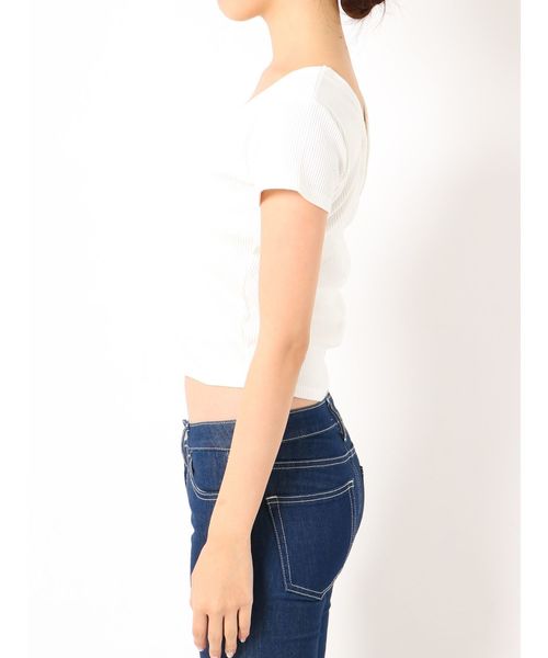 GYDA（ジェイダ）の「2WAYバインダーTシャツ（Tシャツ/カットソー・レディース・ブラック/ベージュ/オフホワイト/その他/その他2/イエロー・FREE）」の17枚目の写真