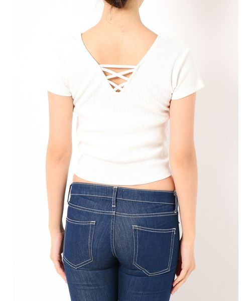 GYDA（ジェイダ）の「2WAYバインダーTシャツ（Tシャツ/カットソー・レディース・ブラック/ベージュ/オフホワイト/その他/その他2/イエロー・FREE）」の20枚目の写真