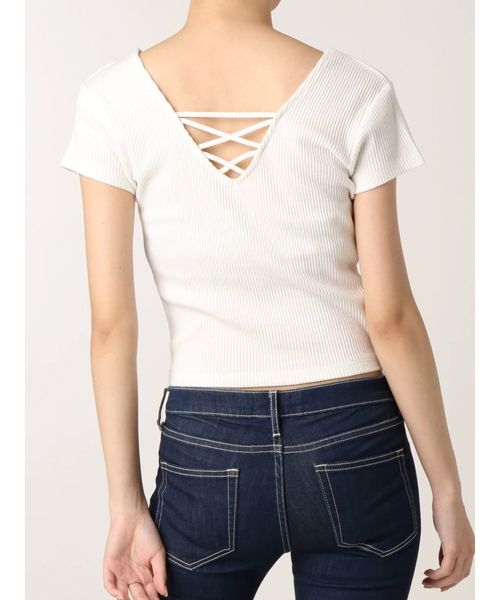 GYDA（ジェイダ）の「2WAYバインダーTシャツ（Tシャツ/カットソー・レディース・ブラック/ベージュ/オフホワイト/その他/その他2/イエロー・FREE）」の11枚目の写真