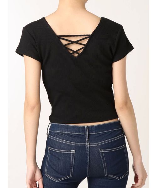 GYDA（ジェイダ）の「2WAYバインダーTシャツ（Tシャツ/カットソー・レディース・ブラック/ベージュ/オフホワイト/その他/その他2/イエロー・FREE）」の9枚目の写真