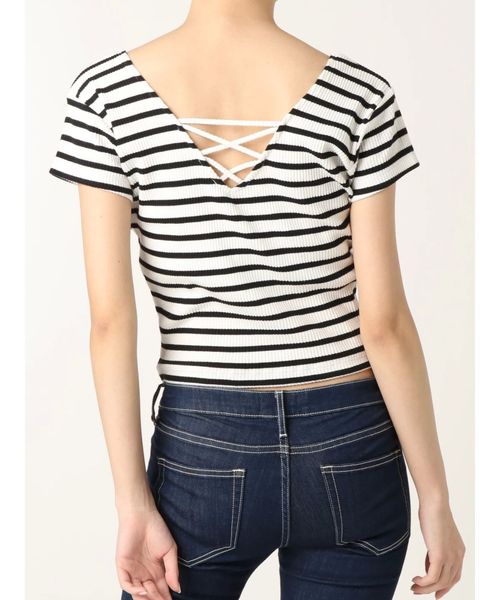 GYDA（ジェイダ）の「2WAYバインダーTシャツ（Tシャツ/カットソー・レディース・ブラック/ベージュ/オフホワイト/その他/その他2/イエロー・FREE）」の22枚目の写真