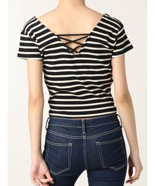 GYDA（ジェイダ）の「2WAYバインダーTシャツ（Tシャツ/カットソー・レディース・ブラック/ベージュ/オフホワイト/その他/その他2/イエロー・FREE）」の14枚目の写真