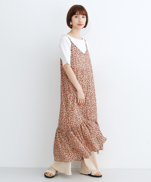 Merlot メルロー の シフォン花柄キャミワンピース1864 ワンピース Wear