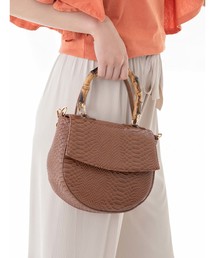 fifth | バンブーハンドル型押しバッグ(ハンドバッグ)