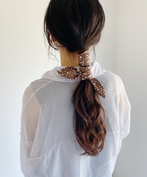 CLEA（クレア）の「マルチパターン スカーフリボン（その他ヘアアクセサリー・レディース・ブラウン/その他1/その他3/その他4/その他5/その他6/その他7/ベージュ/サンドベージュ/アイボリー/ライトブラウン/その他8/その他9/その他13/その他14/その他11/その他12/その他15/その他10/その他16・FREE）」の3枚目の写真