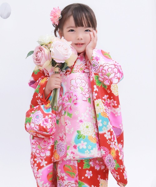 ★新品 可愛い七五三のお被布セット ☆新品 可愛い七五三のお被布セット