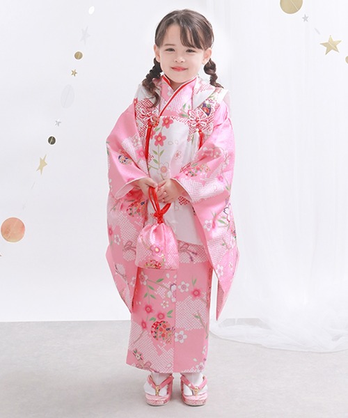 キョウエツ 着物セット 子供用 七五三 3歳 KYOETSU 着物 3歳七五三着物9点セット A キッズ 子供 女の子