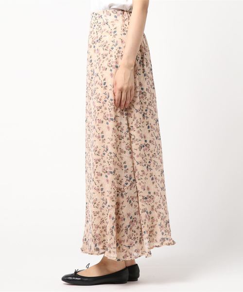 flower（フラワー）の「グレイスフルフラワースカート（スカート・レディース・ベージュ/ネイビー・FREE）」の4枚目の写真