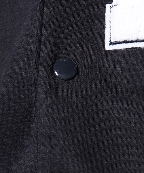 WEGO（ウィゴー）の「WEGO/7分袖ポンチスタジャン（スタジャン・メンズ・杢グレー/ブルー/ネイビー・LARGE/MEDIUM）」の8枚目の写真