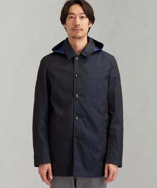 green label relaxing（グリーンレーベルリラクシング）の「NM ハッスイ フード バルカラー コート ＜ 機能性 / ストレッチ・撥水 ＞（ステンカラーコート・メンズ・ベージュ/ネイビー/コバルトブルー・S/XL/XXL/L/M）」の17枚目の写真