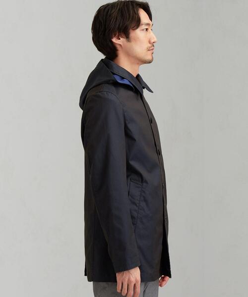 green label relaxing（グリーンレーベルリラクシング）の「NM ハッスイ フード バルカラー コート ＜ 機能性 / ストレッチ・撥水 ＞（ステンカラーコート・メンズ・ベージュ/ネイビー/コバルトブルー・S/XL/XXL/L/M）」の16枚目の写真