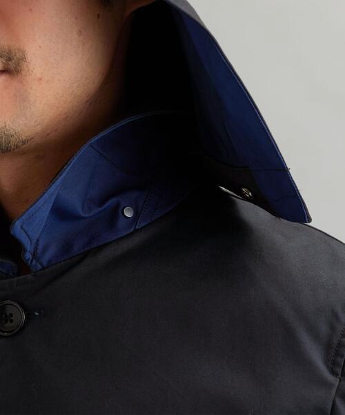 green label relaxing（グリーンレーベルリラクシング）の「NM ハッスイ フード バルカラー コート ＜ 機能性 / ストレッチ・撥水 ＞（ステンカラーコート・メンズ・ベージュ/ネイビー/コバルトブルー・S/XL/XXL/L/M）」の10枚目の写真