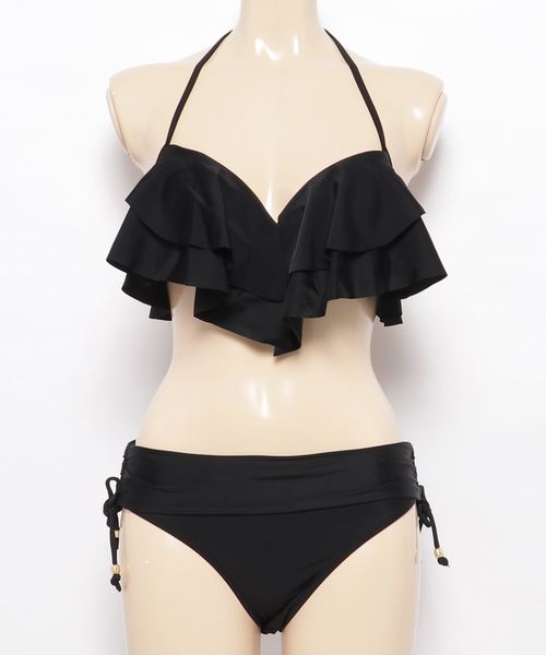Dita(ディータ)の「フレアフリルビキニ 水着【RT】(水着・レディース・ブラック/ネイビー/カーキ/ブラック系その他/テラコッタ・M/L/XL)」の11枚目の写真