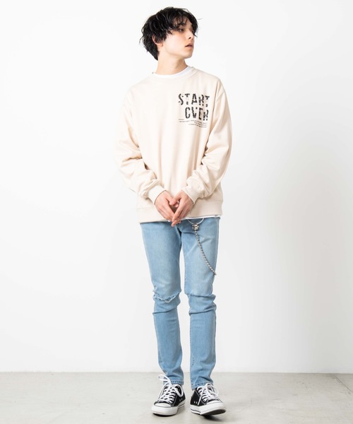 WEGO（ウィゴー）の「WEGO/バックプリントロゴビッグシルエットプルオーバー（スウェット・メンズ・ホワイト/ブラック/ベージュ・SMALL/MEDIUM/LARGE）」の20枚目の写真