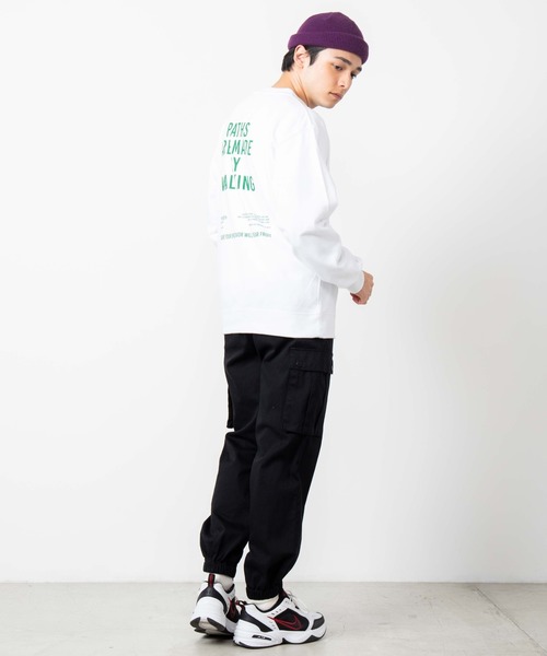 WEGO（ウィゴー）の「WEGO/バックプリントロゴビッグシルエットプルオーバー（スウェット・メンズ・ホワイト/ブラック/ベージュ・SMALL/MEDIUM/LARGE）」の11枚目の写真