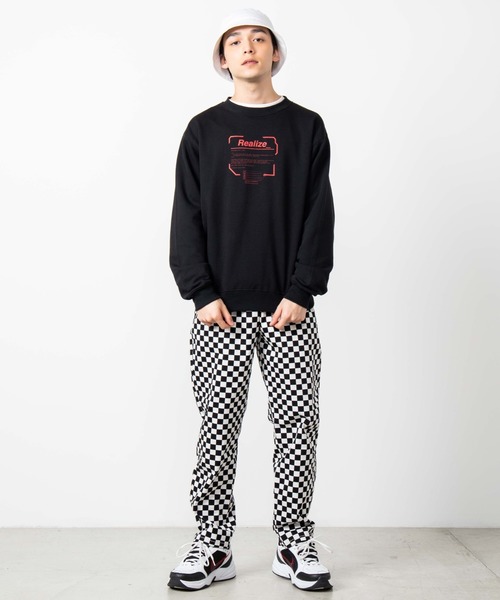 WEGO（ウィゴー）の「WEGO/バックプリントロゴビッグシルエットプルオーバー（スウェット・メンズ・ホワイト/ブラック/ベージュ・SMALL/MEDIUM/LARGE）」の17枚目の写真