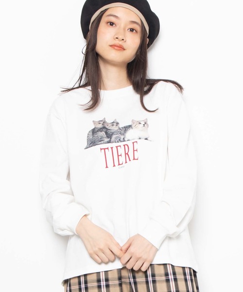 WEGO（ウィゴー）の「WEGO/リアリティアニマルロンT（Tシャツ/カットソー・レディース・その他2/その他3/その他1・FREE）」の2枚目の写真