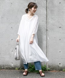 natural couture | たっぷりギャザーシャツワンピースⅡ(ワンピース)