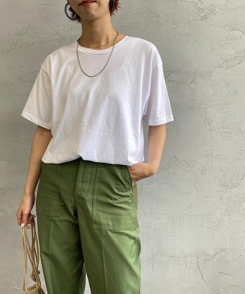 HANES（ヘインズ）の「[HANES/ヘインズ] 2P ジャパンフィットクルーネックパックTシャツ（Tシャツ/カットソー・レディース・ホワイト・S/M/L/XL）」の9枚目の写真