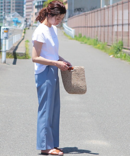 reca（レカ）の「【zozotown限定】スリット入り センタープレススラックスパンツ（その他パンツ・レディース・ブラック/ブルー/ミント/ライトベージュ・M）」の11枚目の写真