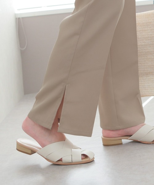 reca（レカ）の「【zozotown限定】スリット入り センタープレススラックスパンツ（その他パンツ・レディース・ブラック/ブルー/ミント/ライトベージュ・M）」の20枚目の写真