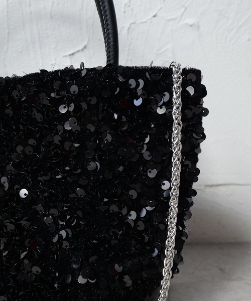 CURI BISCUI（キュリ　ビスキュイ）の「【CURIBISCUI】スパンコール ショルダー付きトート（Ｓ）（ショルダーバッグ・レディース・ブラック/シルバー/ブルー/グレー・FREE）」の11枚目の写真