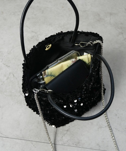 CURI BISCUI（キュリ　ビスキュイ）の「【CURIBISCUI】スパンコール ショルダー付きトート（Ｓ）（ショルダーバッグ・レディース・ブラック/シルバー/ブルー/グレー・FREE）」の12枚目の写真