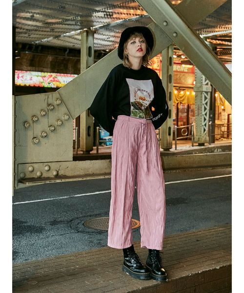 jouetie(ジュエティ)の「フラワーフォトロンT(Tシャツ/カットソー・レディース・ブラック/オフホワイト/ライトブルー・MEDIUM)」の8枚目の写真