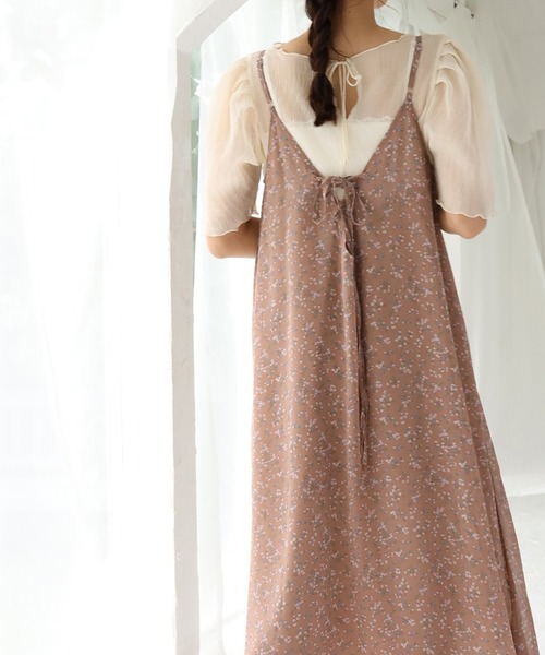 one after another NICE CLAUP（ワンアフターアナザーナイスクラップ）の「【ZOZO限定】フレアキャミワンピース（ワンピース・レディース・アイボリー/ブルーグレー/ホワイト系その他/ブラウン系その他/ブルー系その他/ベージュ系その他/ブラック/ダークブルー/キャメル・FREE）」の6枚目の写真