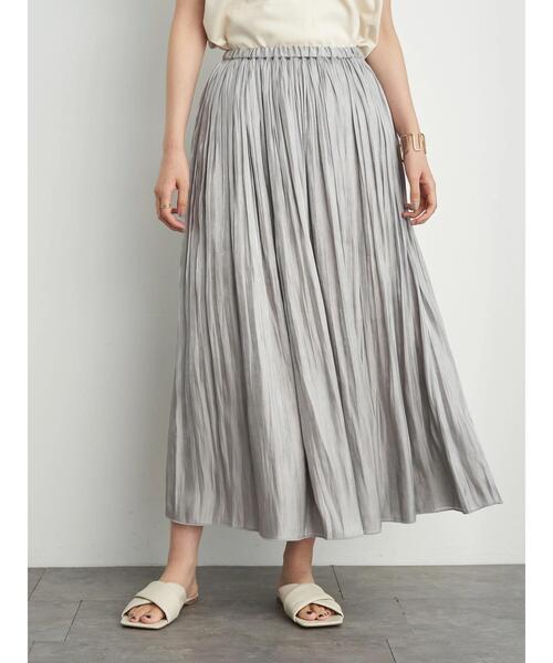 AMERICAN HOLIC（アメリカンホリック）の「リバーシブルプリーツ×ワッシャースカート　＊（スカート・レディース・チャコールグレー/グレー/ピンク/マスタード/モカ/ブルーグリーン・FREE）」の13枚目の写真