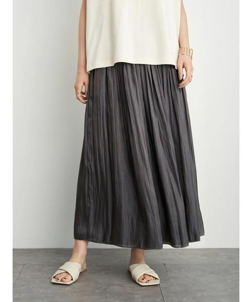 AMERICAN HOLIC（アメリカンホリック）の「リバーシブルプリーツ×ワッシャースカート　＊（スカート・レディース・チャコールグレー/グレー/ピンク/マスタード/モカ/ブルーグリーン・FREE）」の16枚目の写真