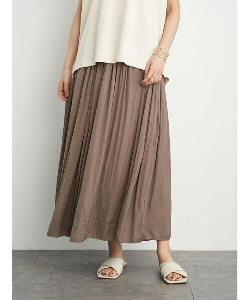 AMERICAN HOLIC（アメリカンホリック）の「リバーシブルプリーツ×ワッシャースカート　＊（スカート・レディース・チャコールグレー/グレー/ピンク/マスタード/モカ/ブルーグリーン・FREE）」の20枚目の写真