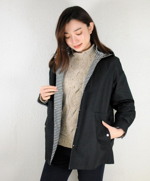 セール ハヴァナイストリップ Haveanicetrip 形状記憶 パーカー タフタ メモリーシェープギンガムチェックフードコート マウンテン パーカー Have A Nice Trip ハヴァナイストリップ のファッション通販 Zozotown