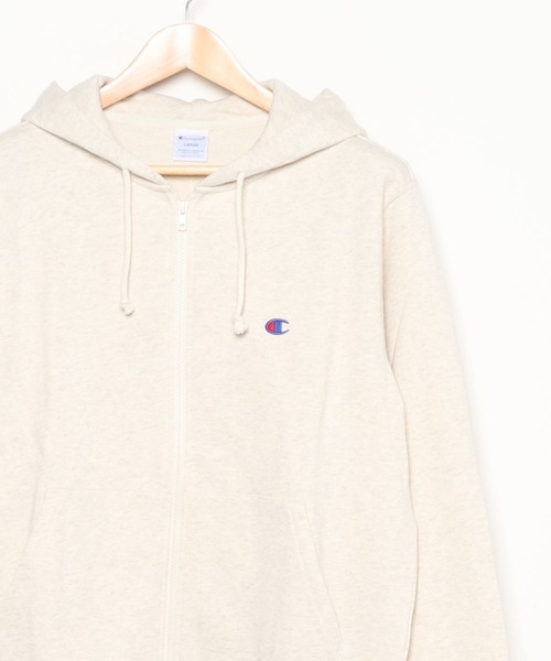 Champion(チャンピオン)の「Champion/チャンピオン ワンポイント刺繍 スウェットジップパーカー(パーカー・メンズ・グレー/ネイビー/オートミール/ブラック・XL/L/M)」の4枚目の写真