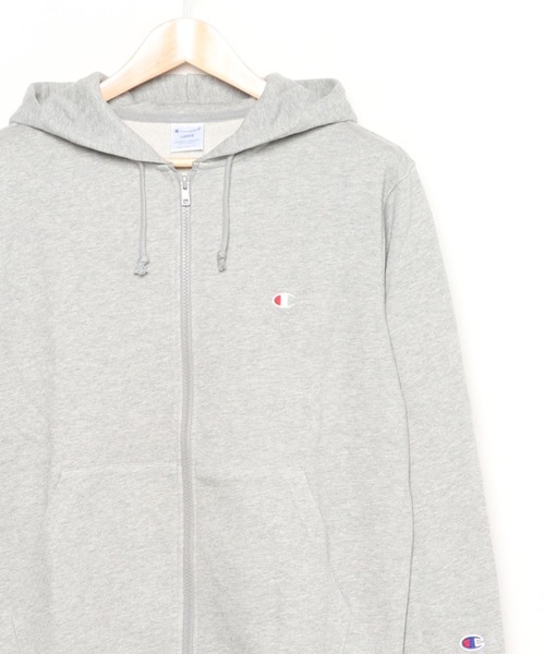 Champion(チャンピオン)の「Champion/チャンピオン ワンポイント刺繍 スウェットジップパーカー(パーカー・メンズ・グレー/ネイビー/オートミール/ブラック・XL/L/M)」の3枚目の写真