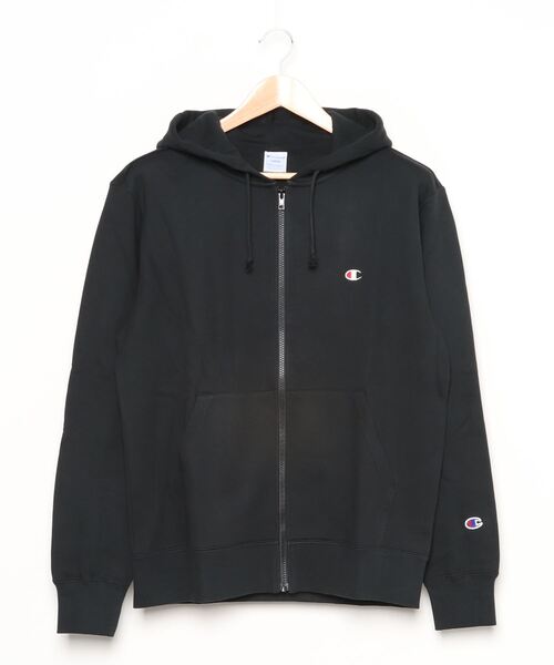 Champion(チャンピオン)の「Champion/チャンピオン ワンポイント刺繍 スウェットジップパーカー(パーカー・メンズ・グレー/ネイビー/オートミール/ブラック・XL/L/M)」の6枚目の写真