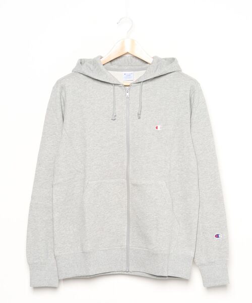 Champion(チャンピオン)の「Champion/チャンピオン ワンポイント刺繍 スウェットジップパーカー(パーカー・メンズ・グレー/ネイビー/オートミール/ブラック・XL/L/M)」の7枚目の写真