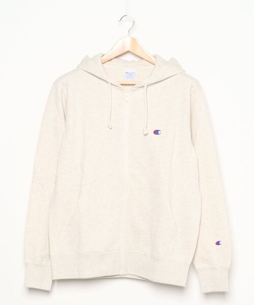 Champion(チャンピオン)の「Champion/チャンピオン ワンポイント刺繍 スウェットジップパーカー(パーカー・メンズ・グレー/ネイビー/オートミール/ブラック・XL/L/M)」の8枚目の写真