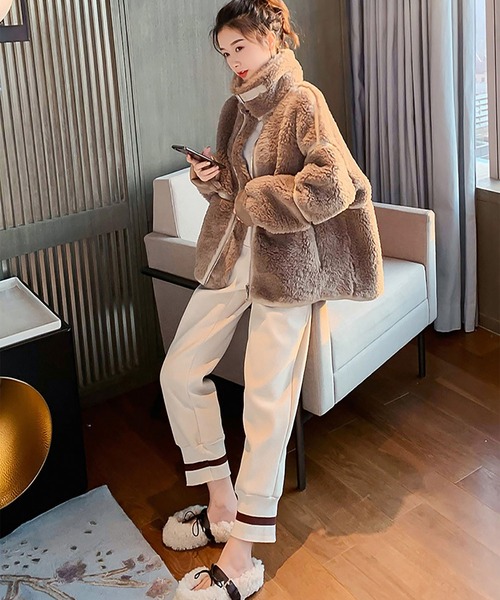 おしゃれスタ（オシャレスタ）の「【OSHARESTA★TOKYO】大人カジュアル/ファーブルゾン（ブルゾン・レディース・オフホワイト/キャメル・L/M）」の19枚目の写真