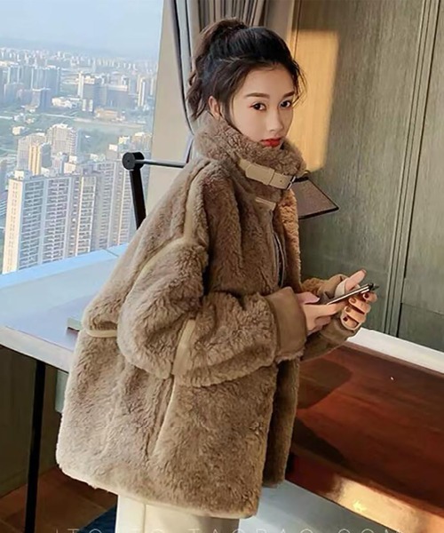 おしゃれスタ（オシャレスタ）の「【OSHARESTA★TOKYO】大人カジュアル/ファーブルゾン（ブルゾン・レディース・オフホワイト/キャメル・L/M）」の20枚目の写真