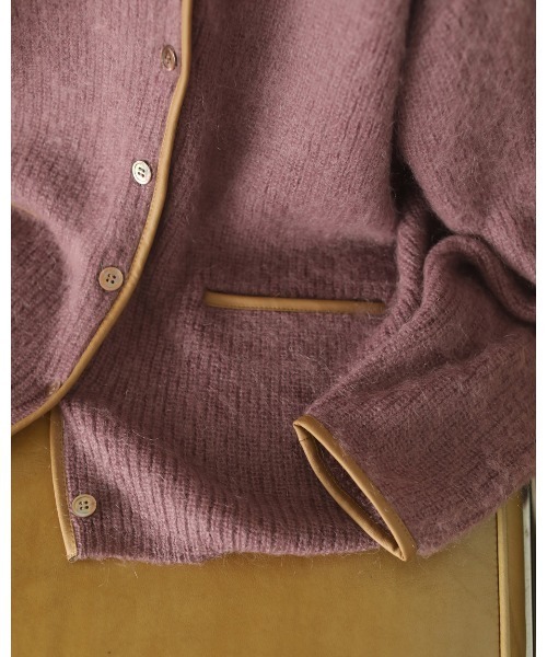 TODAYFUL（トゥデイフル）の「パイピングニットカーディガン（カーディガン/ボレロ・レディース・パープル/グリーン・FREE）」の14枚目の写真