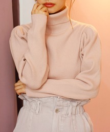 ハイネックシンプルニット
