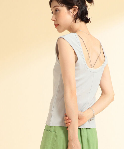 Ray BEAMS（レイビームス）の「Ray BEAMS / ラウンドネック ノースリーブ Tシャツ（タンクトップ・レディース・ライトグレー/ブラック/レッド系その他/グリーン系その他2・ONE SIZE）」の15枚目の写真