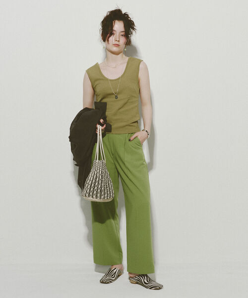 Ray BEAMS（レイビームス）の「Ray BEAMS / ラウンドネック ノースリーブ Tシャツ（タンクトップ・レディース・ライトグレー/ブラック/レッド系その他/グリーン系その他2・ONE SIZE）」の19枚目の写真