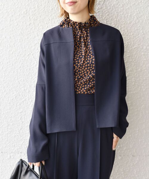 SHIPS for women - ships little black ツイード サテン ノーカラー 入園 入学 SHIPS for women - ships little black ツイード サテン ノー