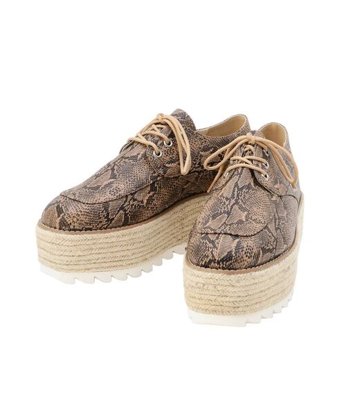 jouetie(ジュエティ)の「ジュートソールレースアップローファー(ローファー・レディース・ブラウン/ブラック/その他1・L/M)」の4枚目の写真